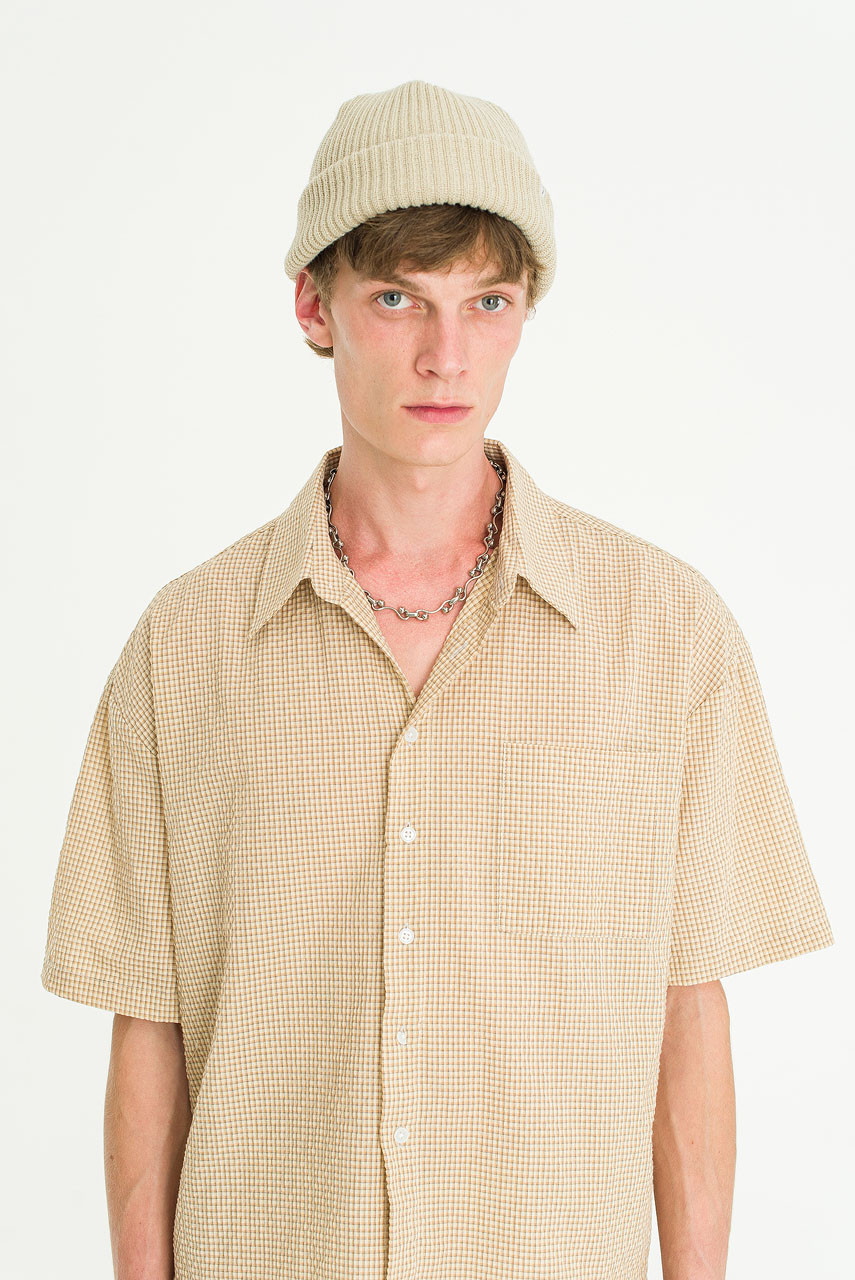 Menswear | Boxy-Crop Shirt, Beige