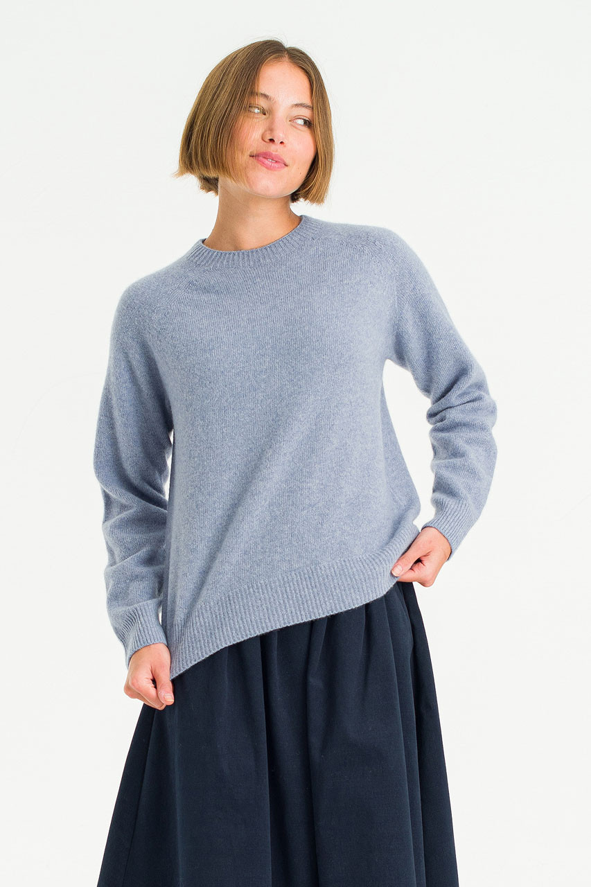 Super fine Seamless Jumper, Swedish blue
