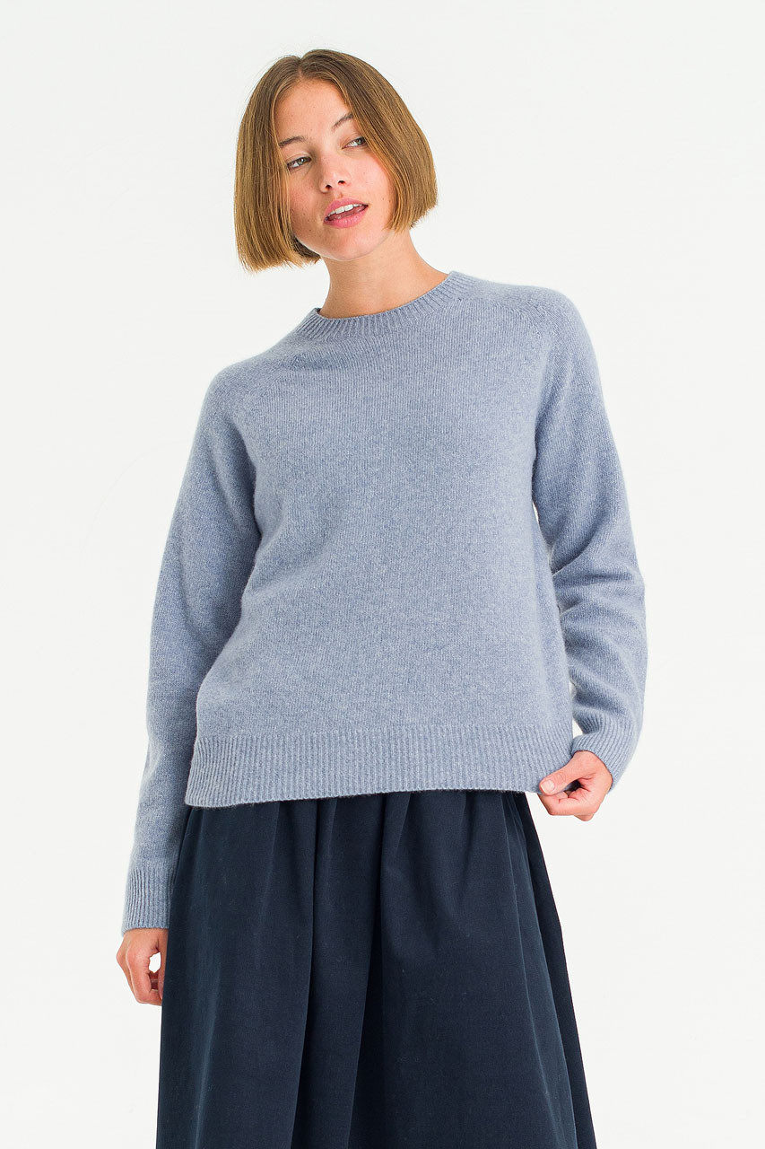 Super fine Seamless Jumper, Swedish blue