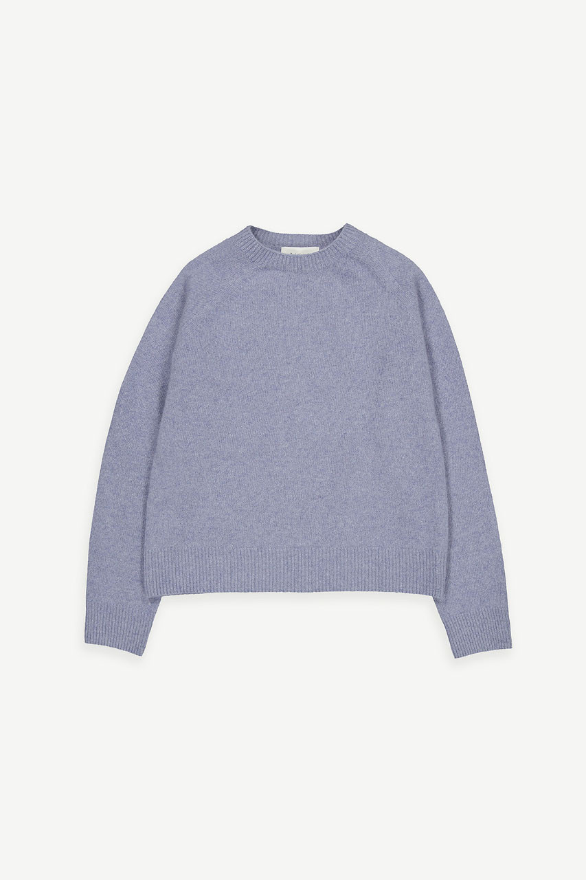 Super fine Seamless Jumper, Swedish blue