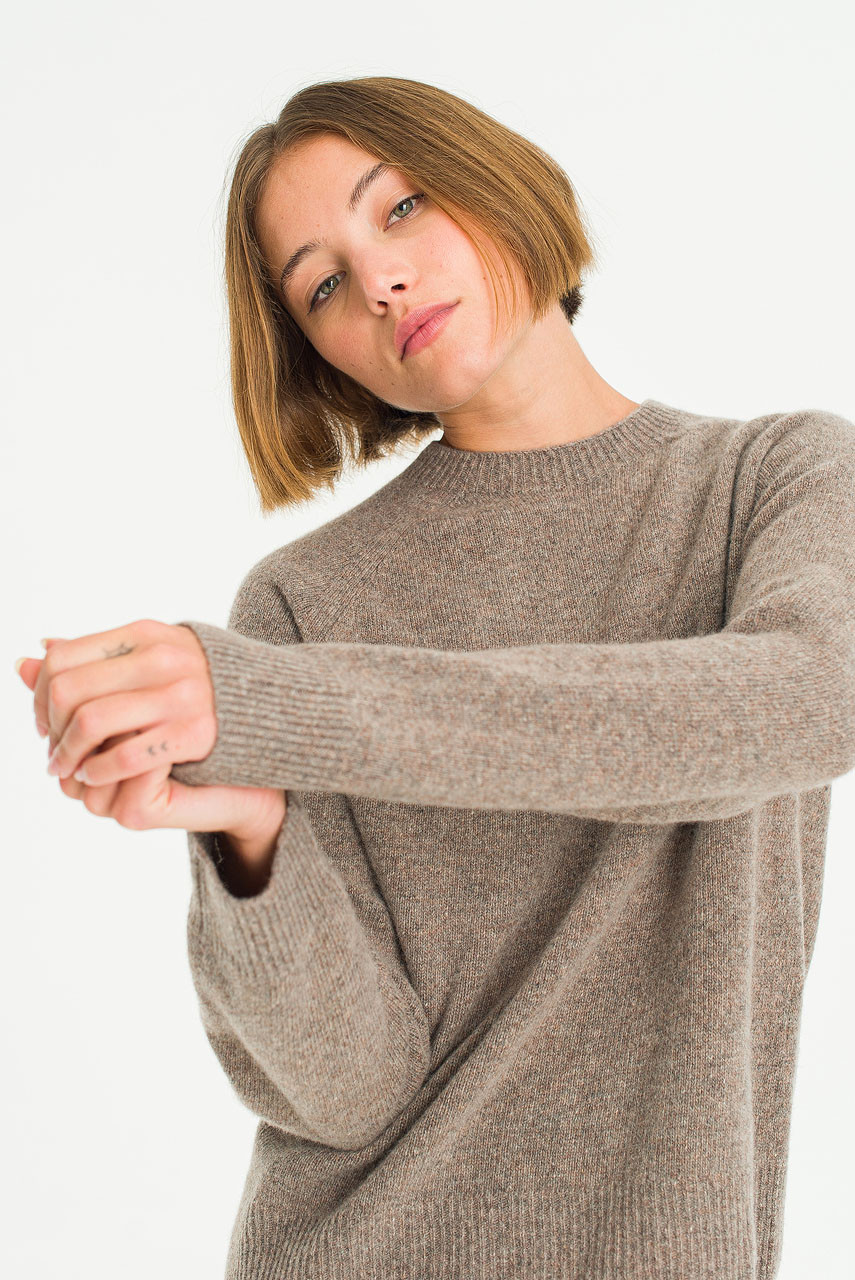 Super fine Seamless Jumper, Warm Mocha