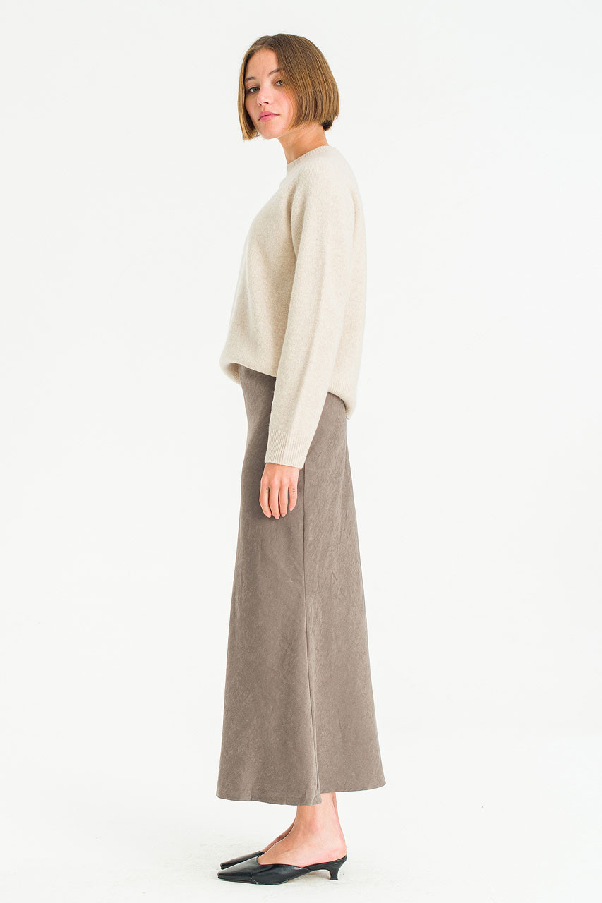 Linear Flow Skirt, Taupe