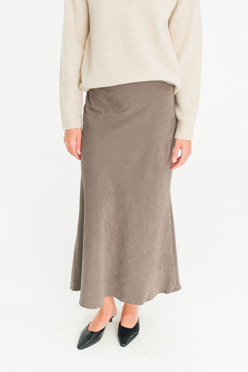 Linear Flow Skirt, Taupe