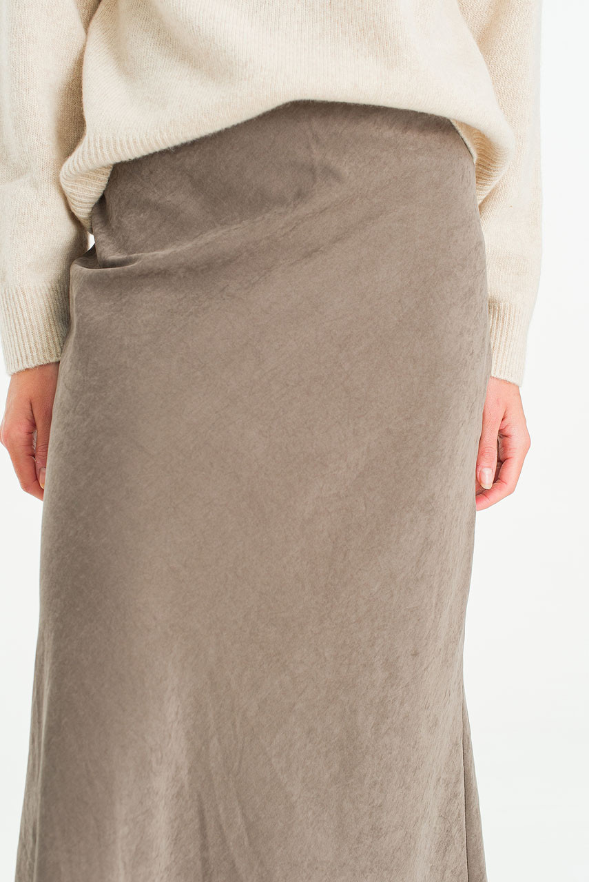 Linear Flow Skirt, Taupe