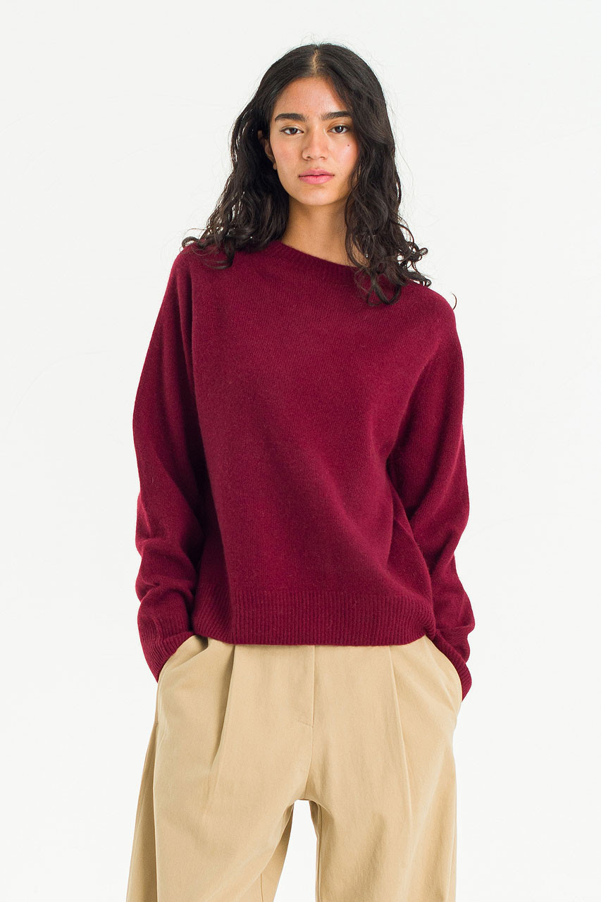 Super fine Seamless Jumper, Wine