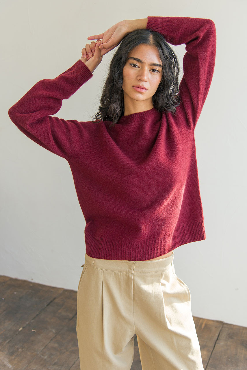 Super fine Seamless Jumper, Wine