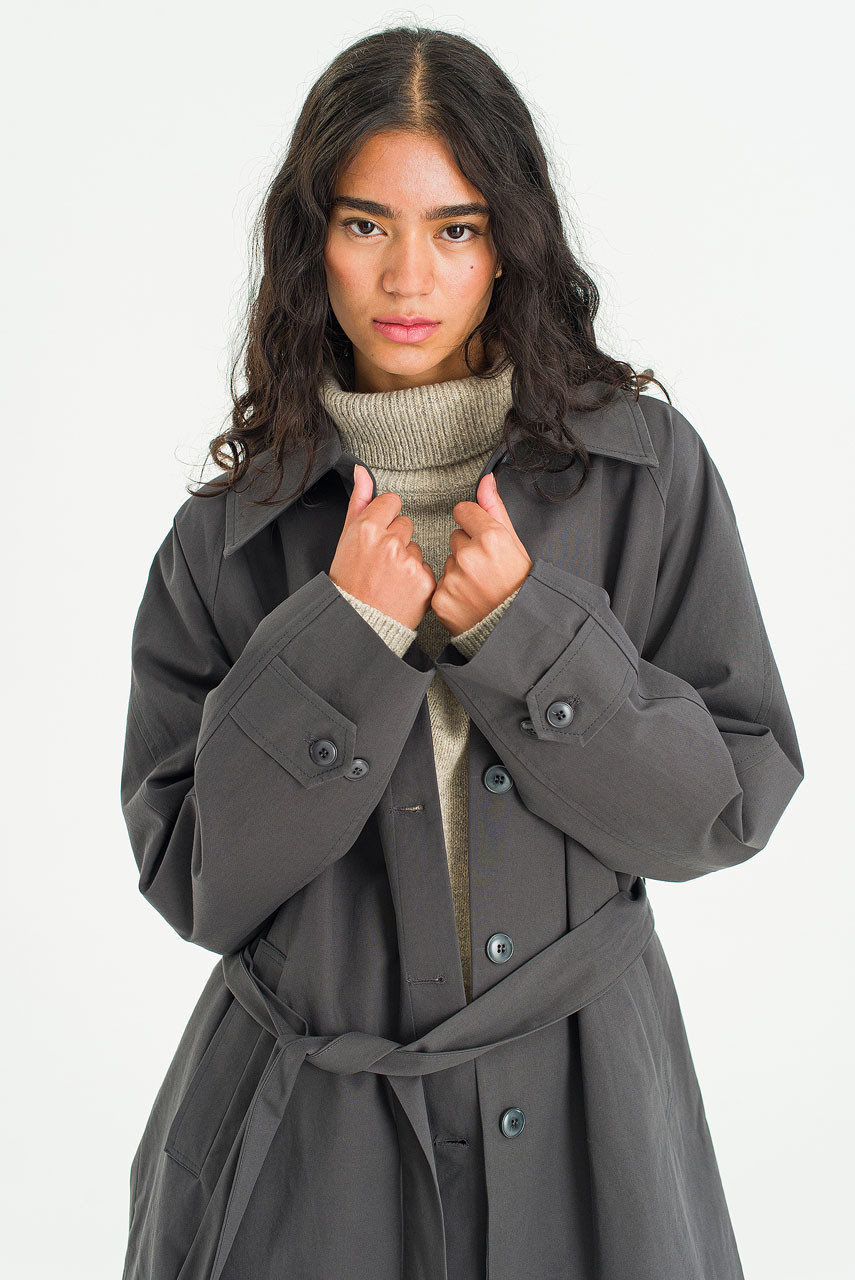Brooklyn Half Length Coat, Charcoal
