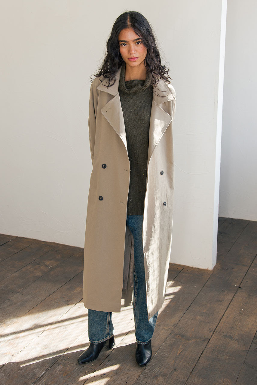 Harbor Trench Coat, Dark Beige