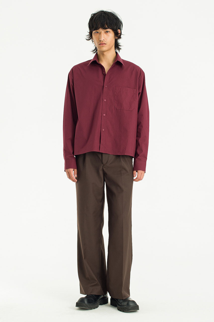 Menswear | Wide-Cut Suit Trousers, Dark Brown