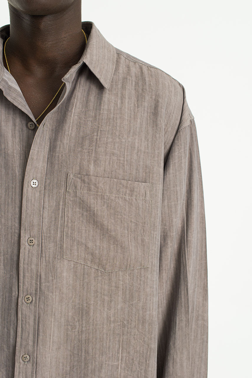Menswear | Pigment Striped Shirt, Brown