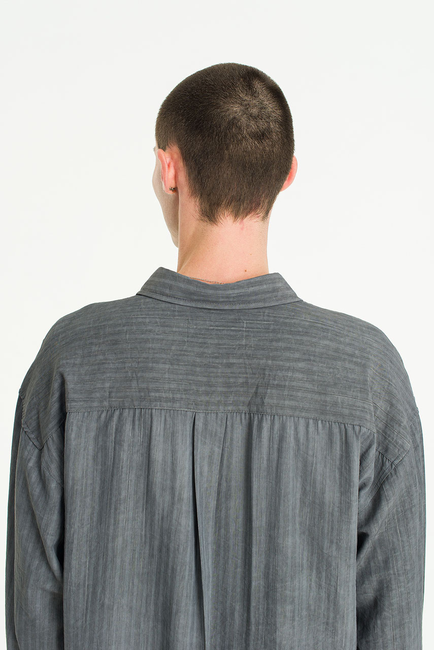 Menswear | Pigment Striped Shirt, Charcoal