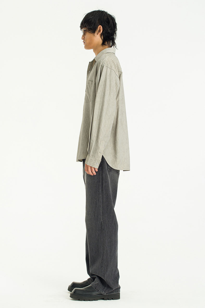 Menswear | Pigment Striped Shirt, Khaki