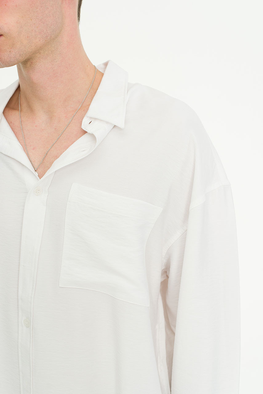 Menswear | Silky Shirt, White