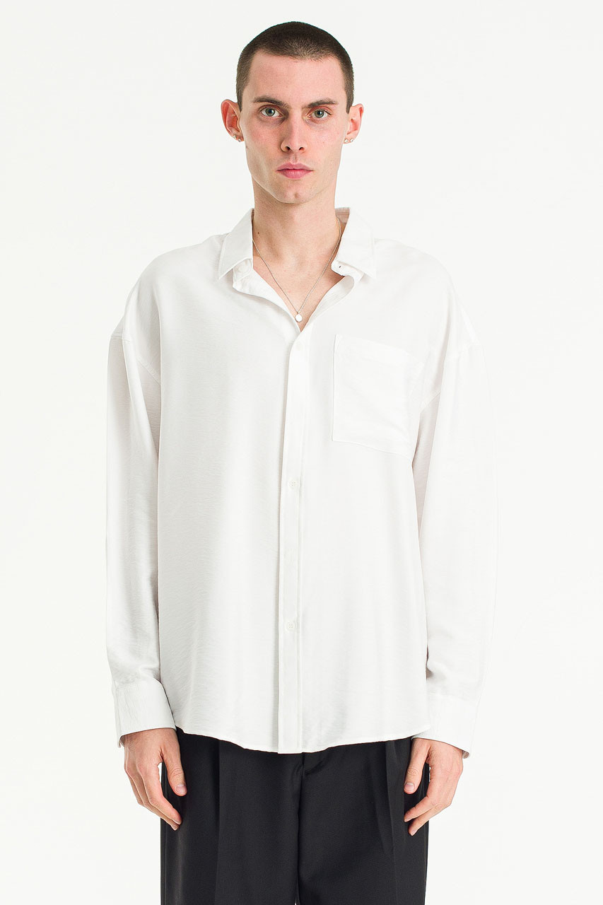 Menswear | Silky Shirt, White