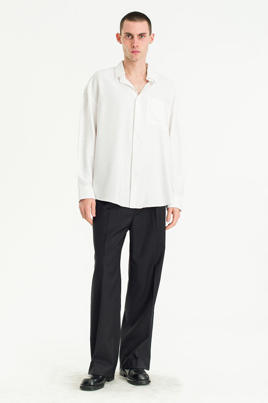 Menswear | Silky Shirt, White