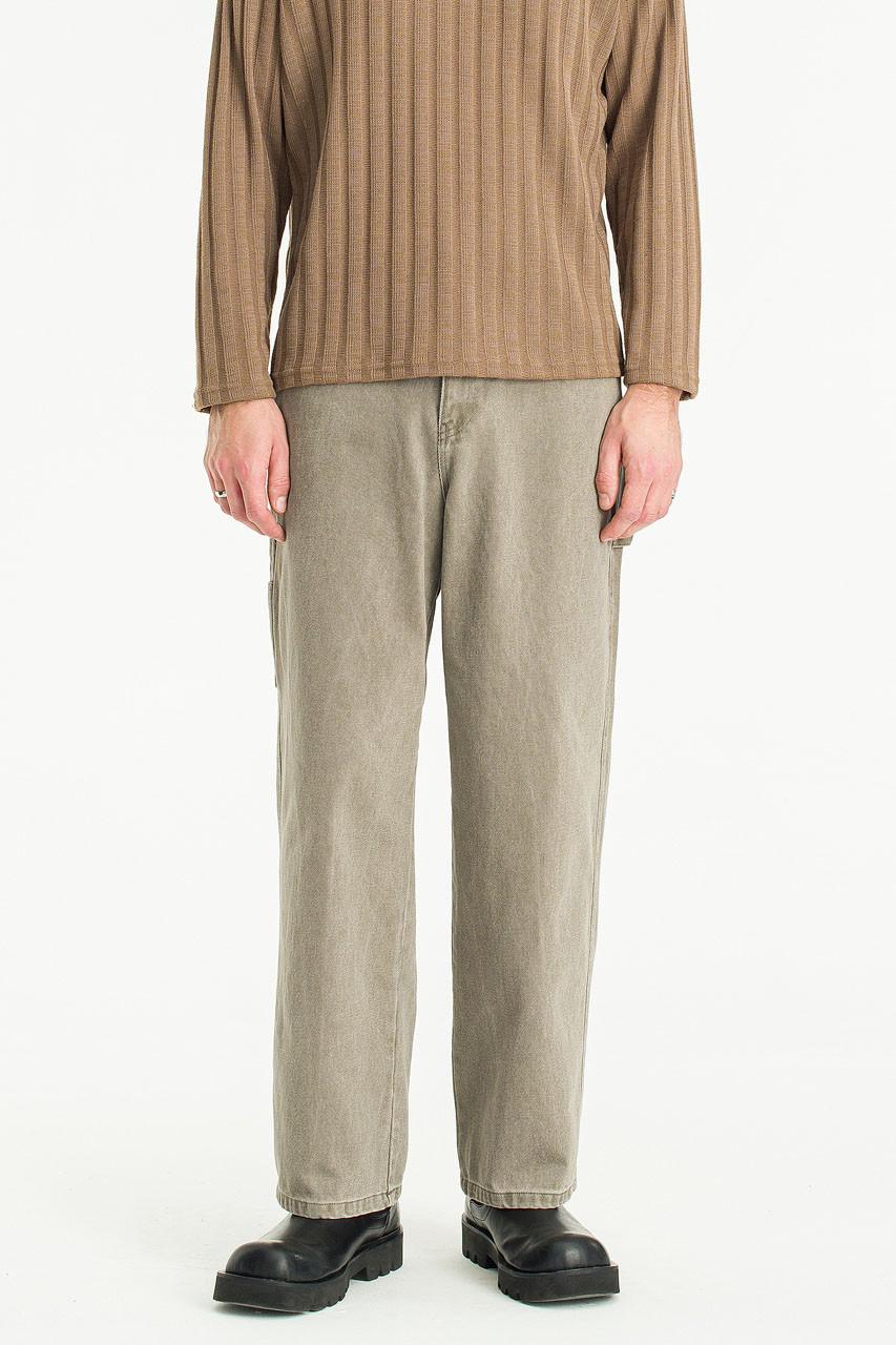 Menswear | Washed Carpenter Pants, Beige
