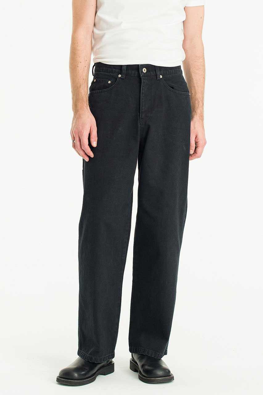 Menswear | Washed Carpenter Pants, Black
