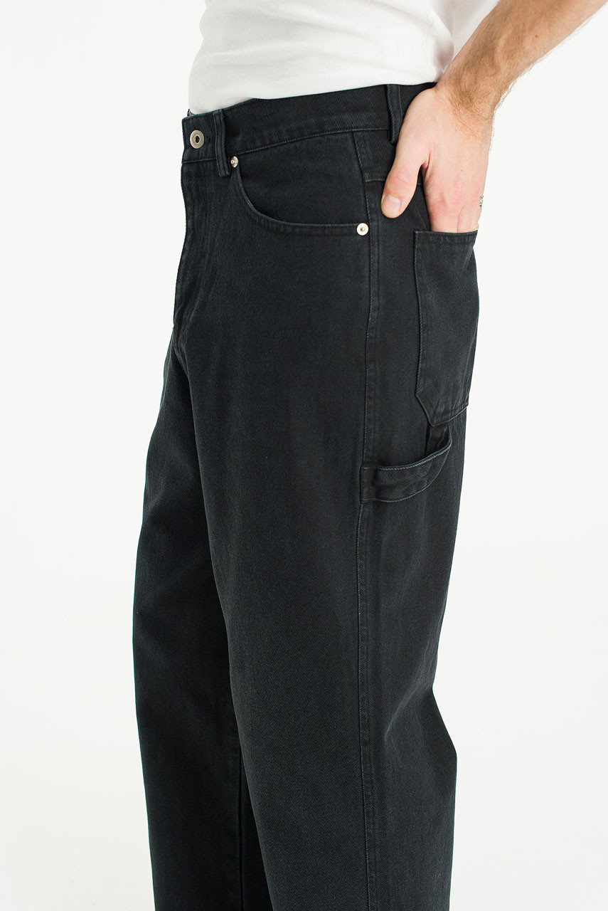 Menswear | Washed Carpenter Pants, Black