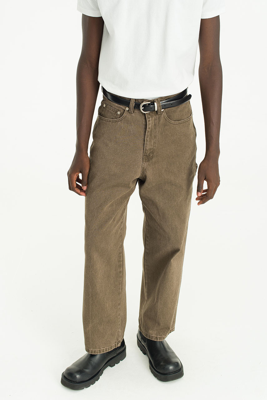 Menswear | Washed Carpenter Pants, Brown
