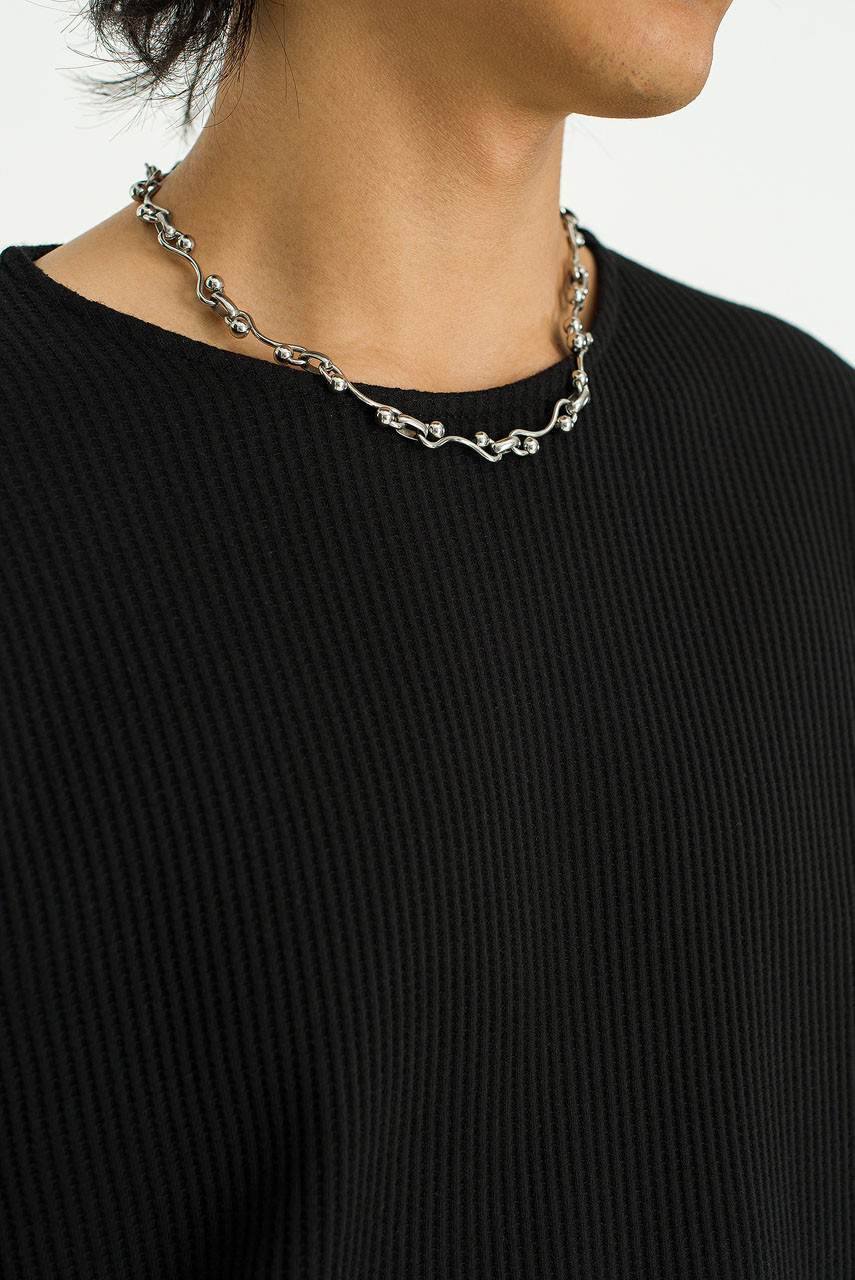 Menswear | Cropped Waffle Tee, Black