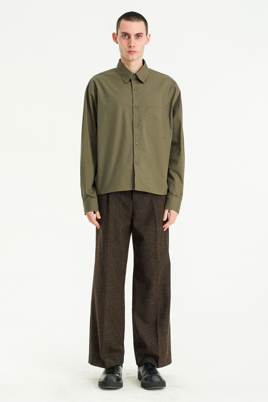 Menswear | Pop Crop Shirt, Khaki