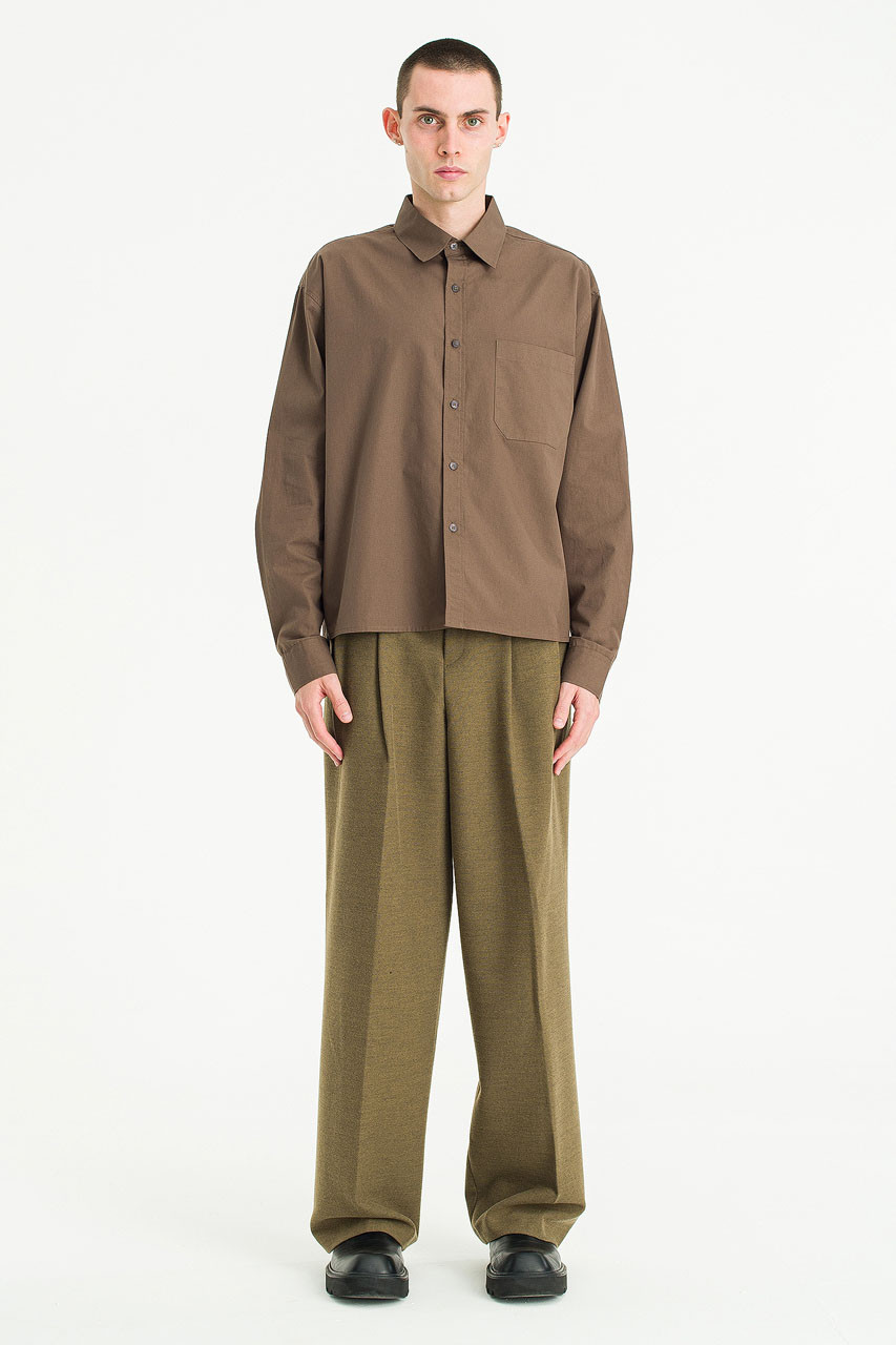 Menswear | Pop Crop Shirt, Brown
