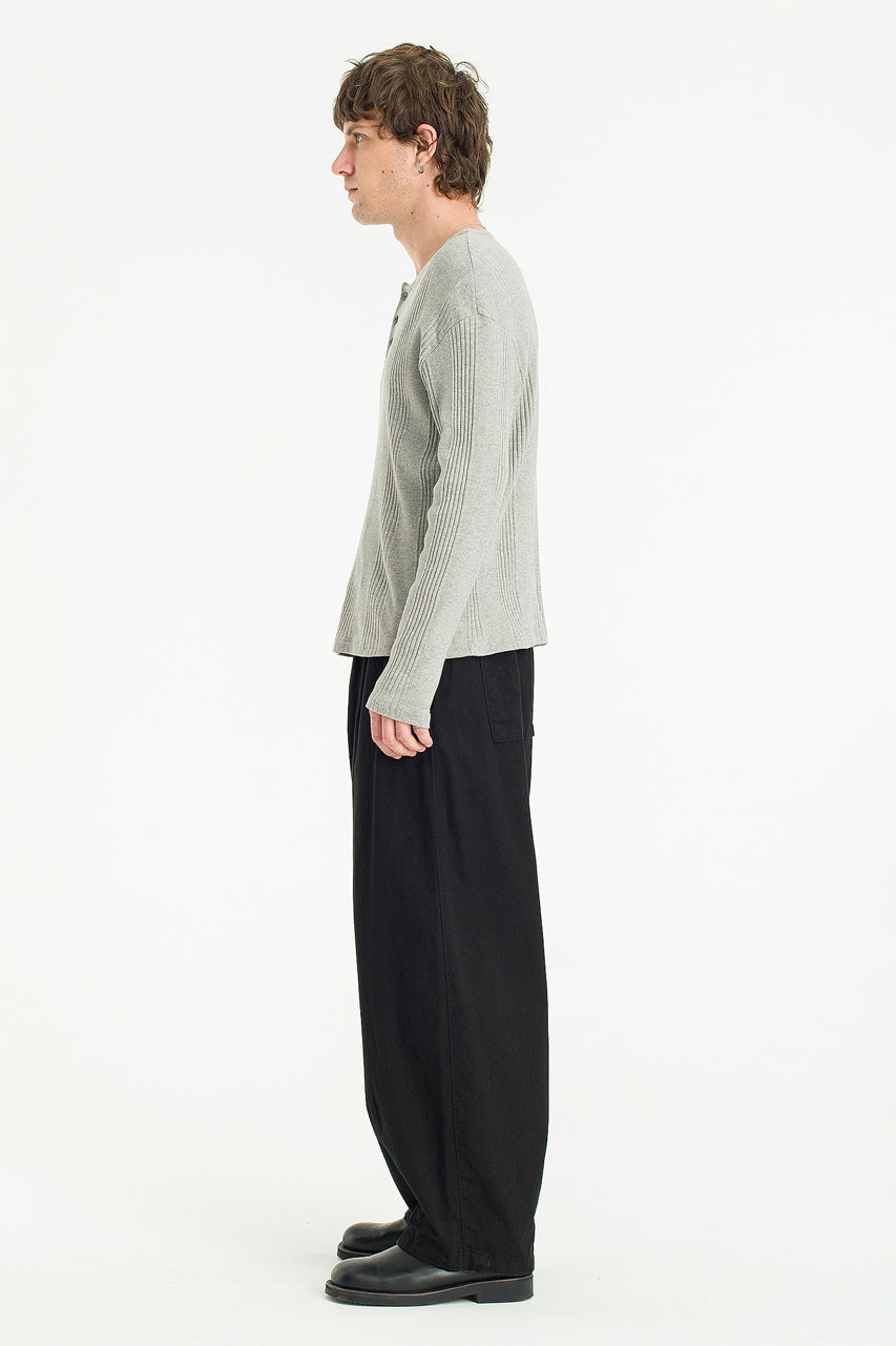 Menswear | Wide Banding Pants, Black
