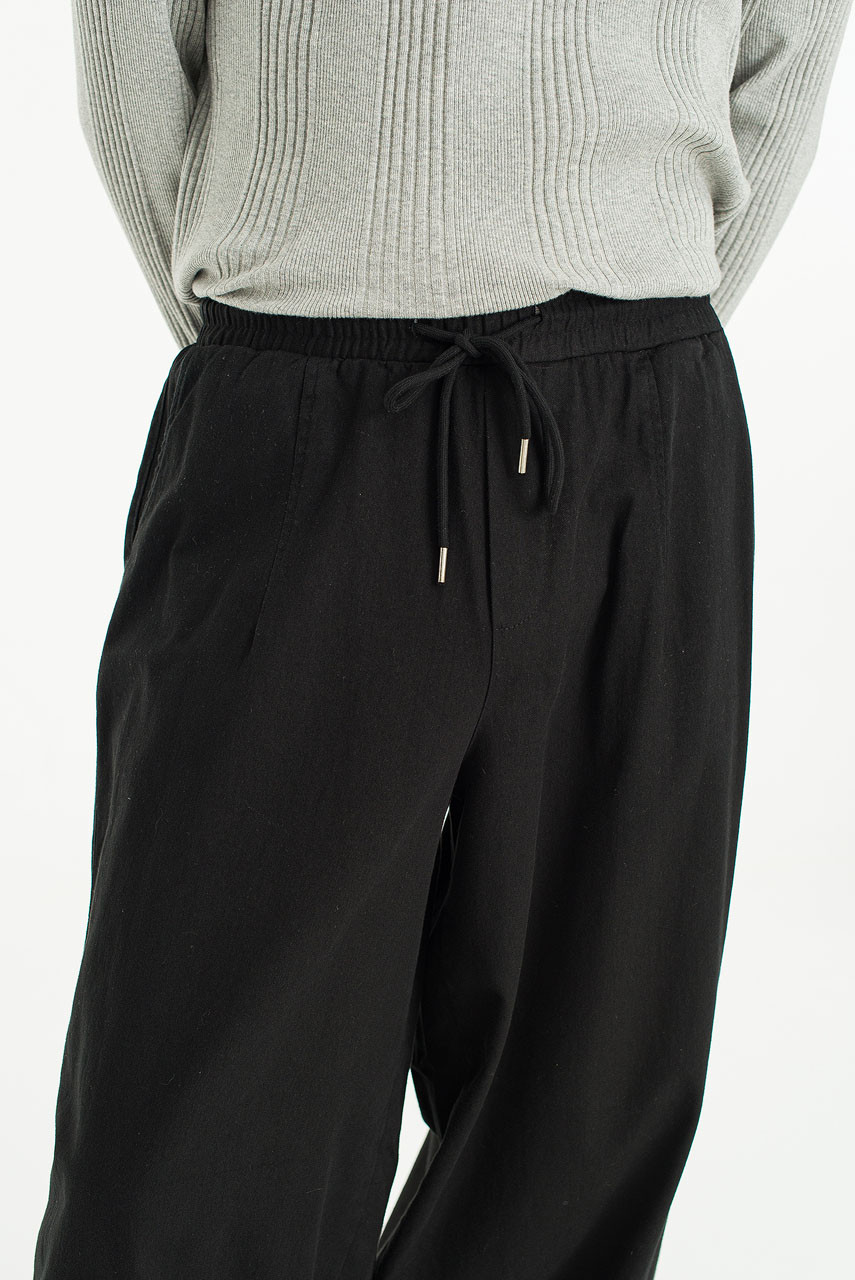 Menswear | Wide Banding Pants, Black