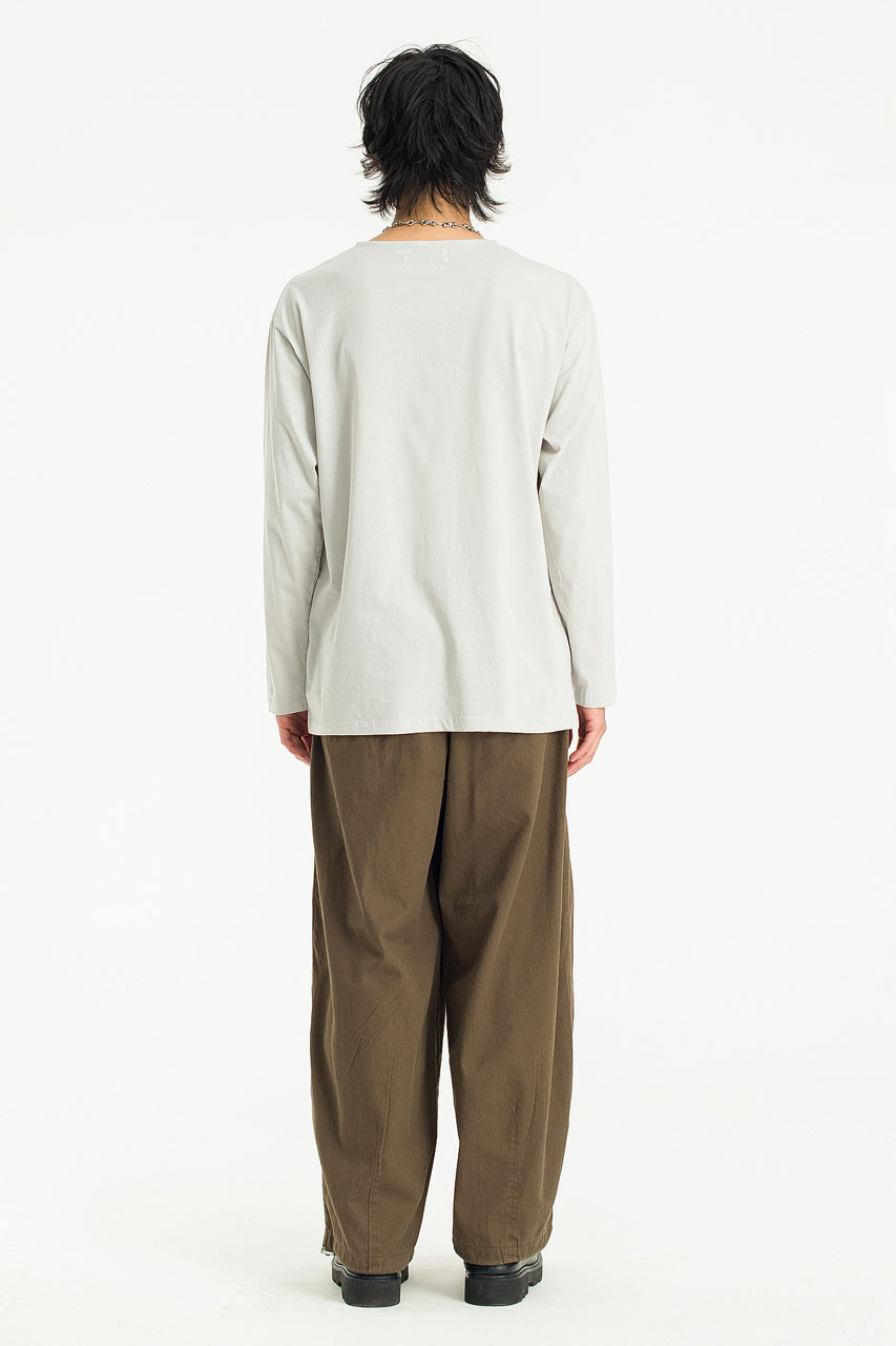 Menswear | Wide Banding Pants, Brown