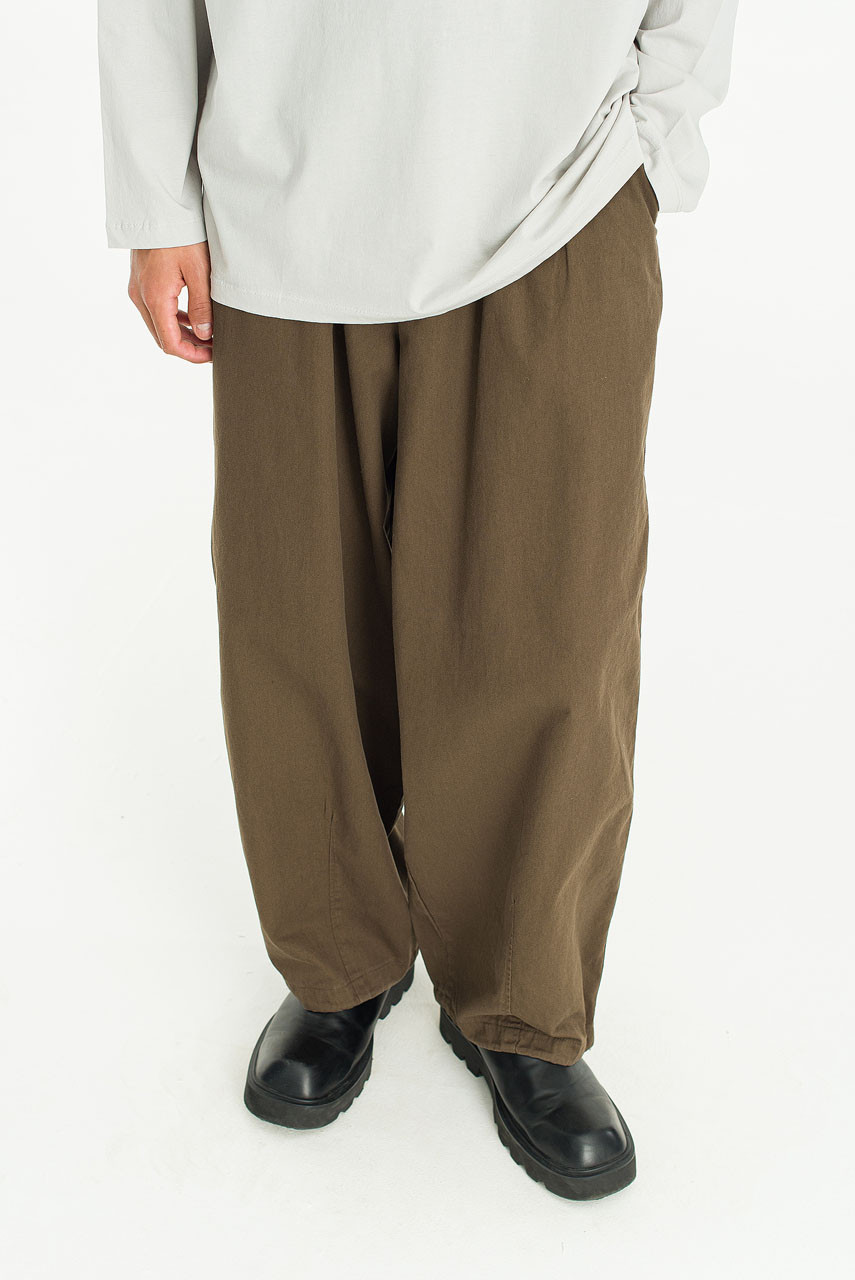 Menswear | Wide Banding Pants, Brown