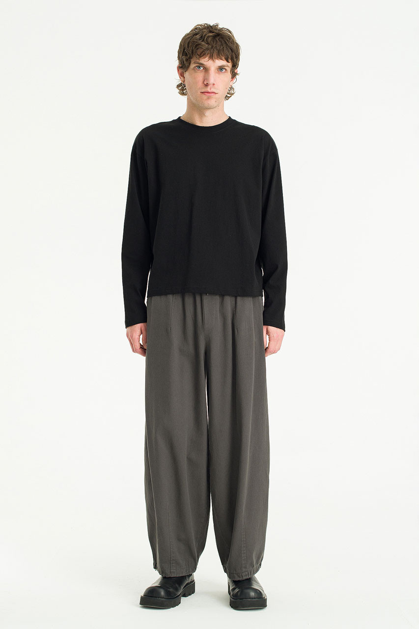 Menswear | Wide Banding Pants, Charcoal
