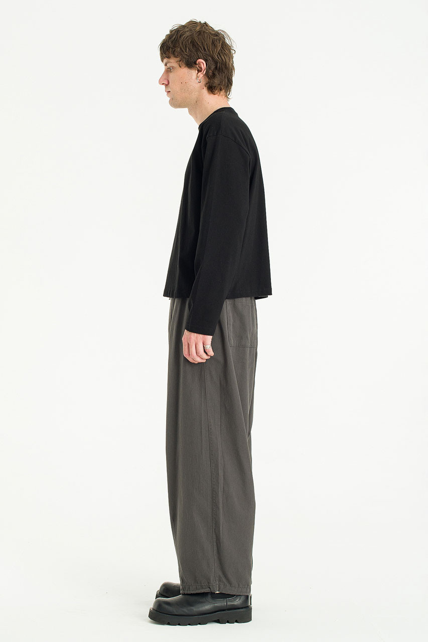 Menswear | Wide Banding Pants, Charcoal