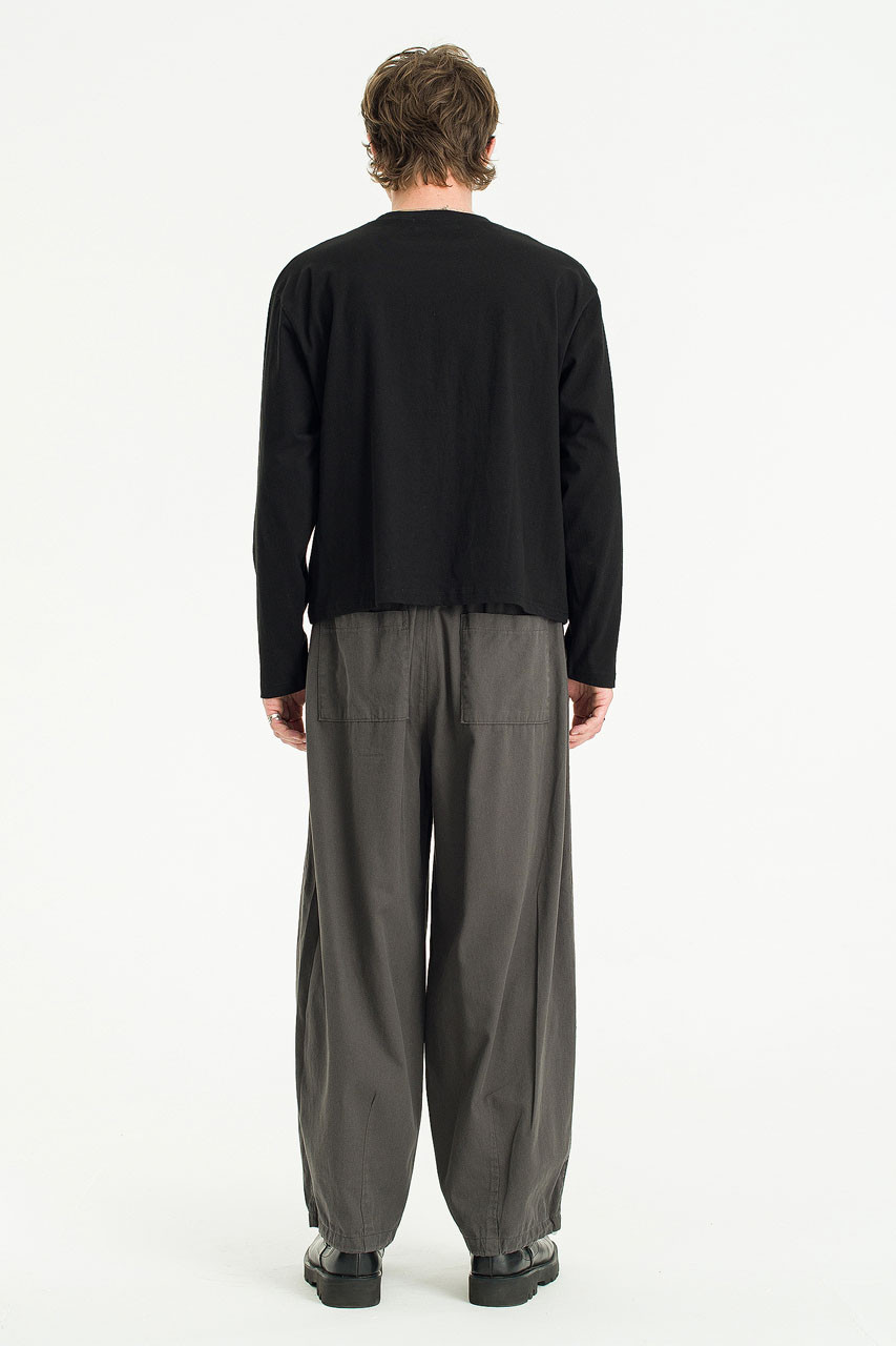 Menswear | Wide Banding Pants, Charcoal