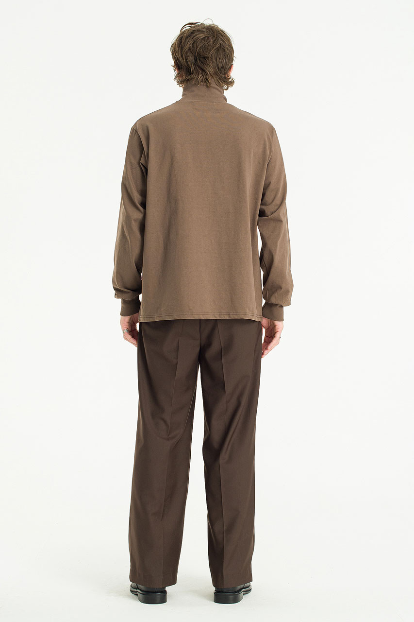 Menswear | Pop Mock-Neck Tee, Mocha