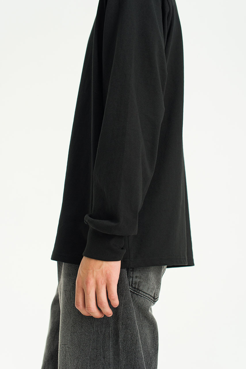 Menswear | Pop Mock-Neck Tee, Black