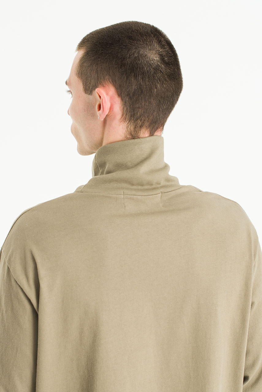 Menswear | Pop Mock-Neck Tee, Light Khaki