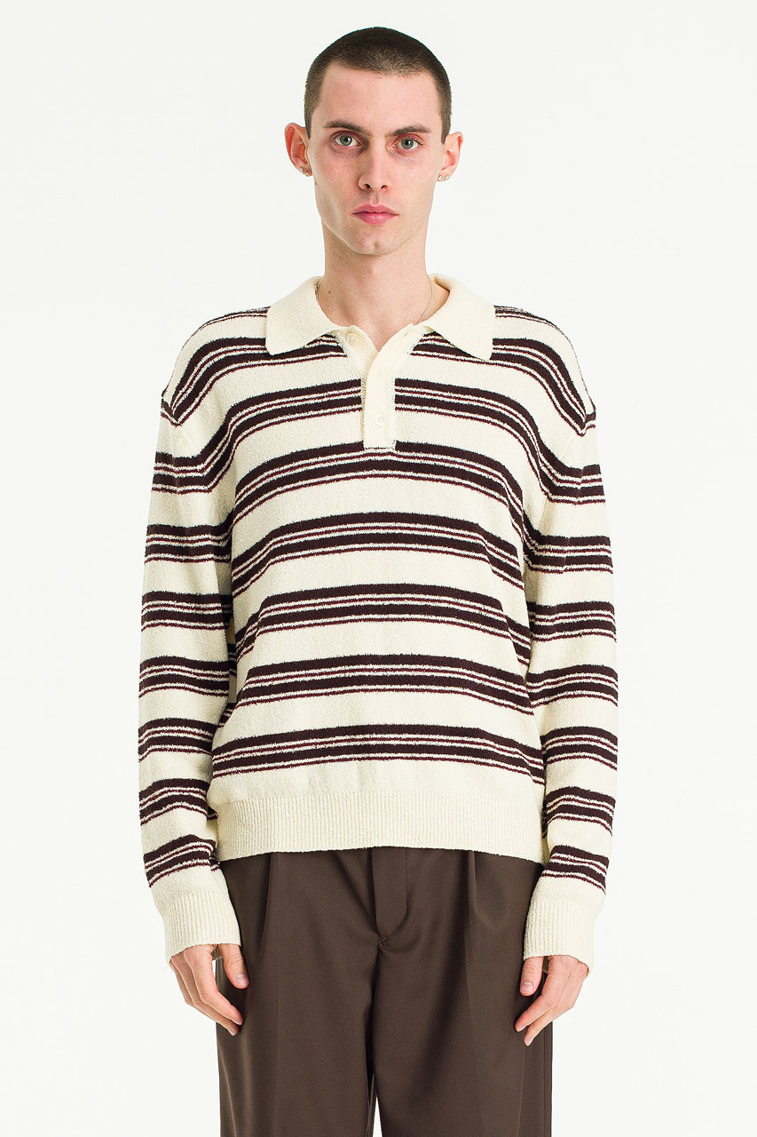 Menswear | Boucle Rugby Knit, Ivory