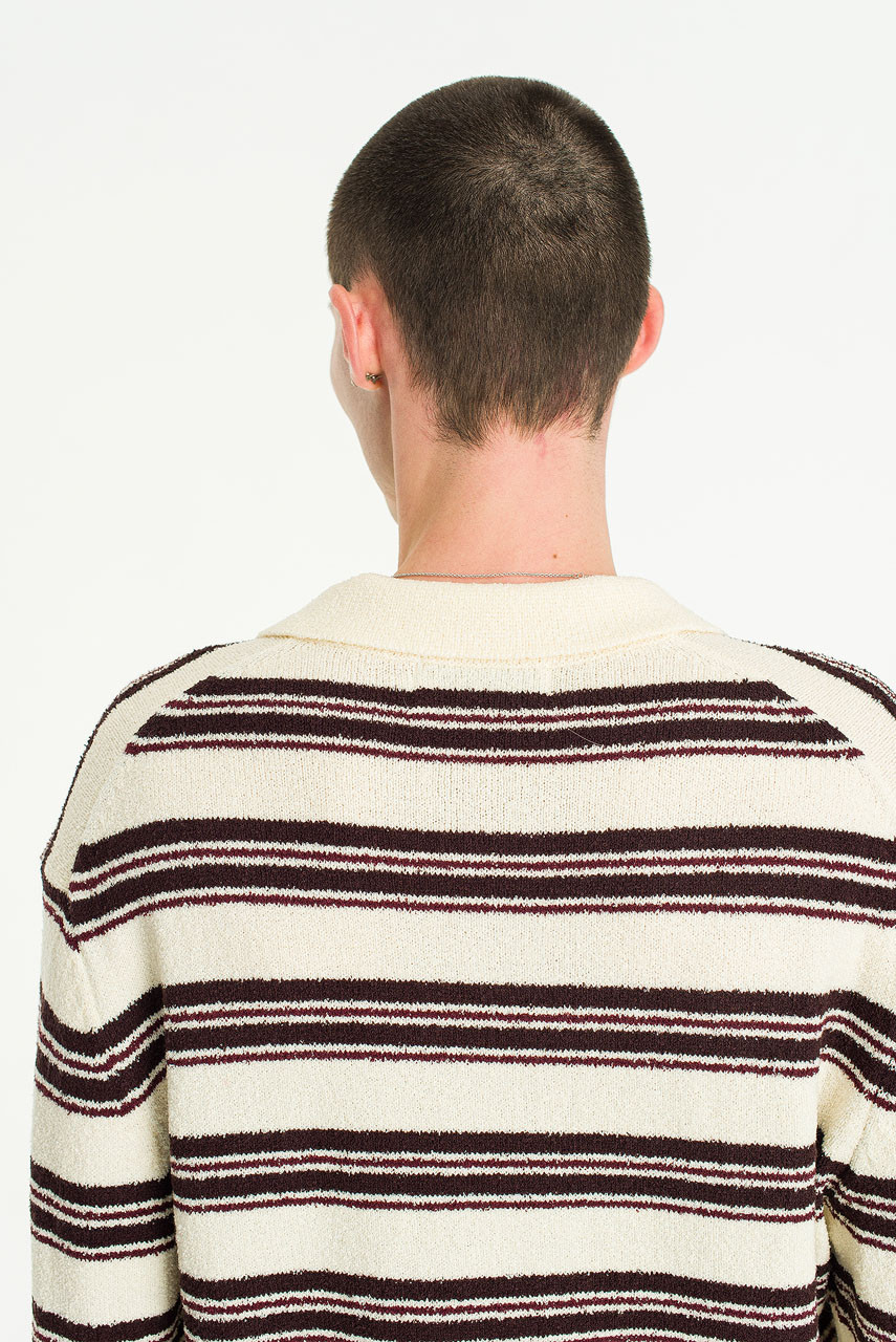 Menswear | Boucle Rugby Knit, Ivory