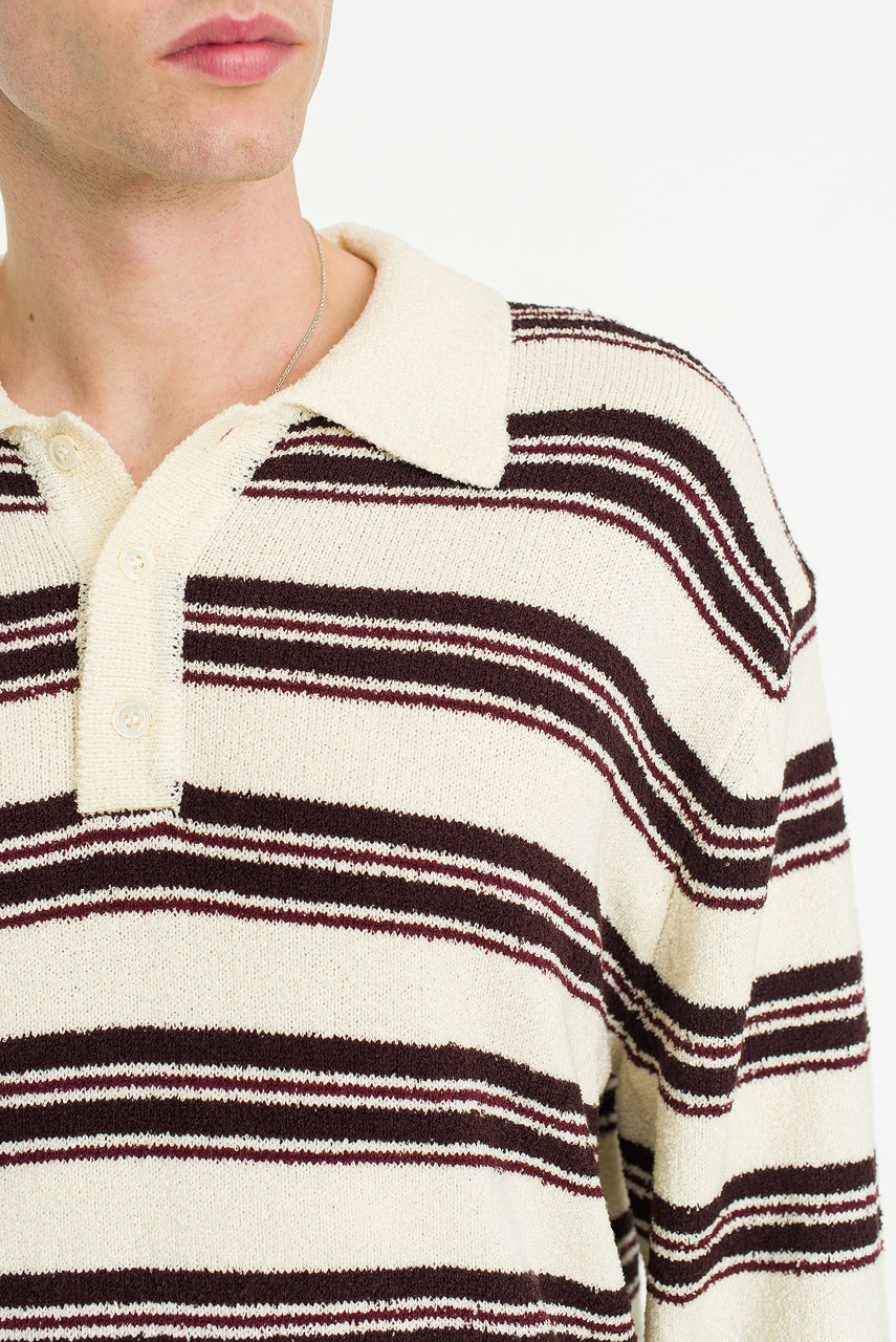 Menswear | Boucle Rugby Knit, Ivory