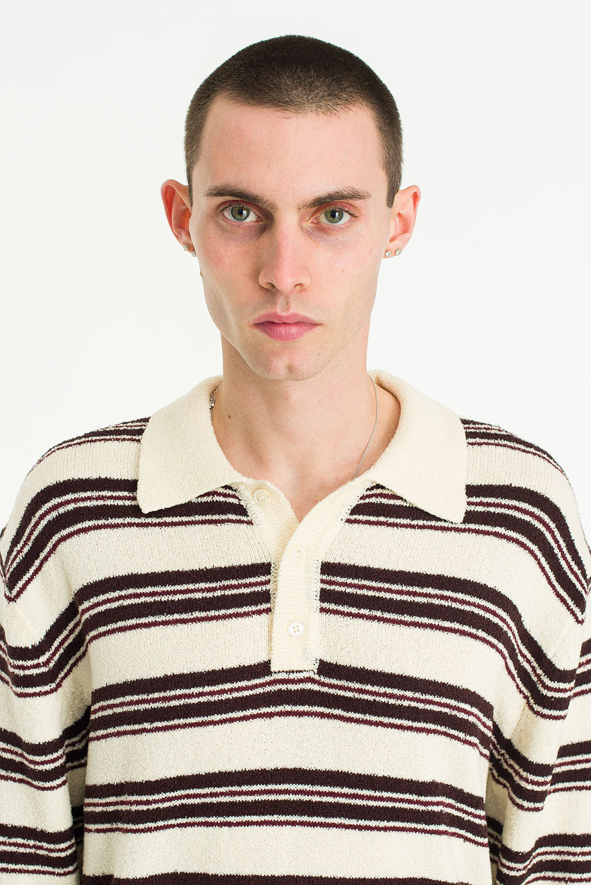 Menswear | Boucle Rugby Knit, Ivory