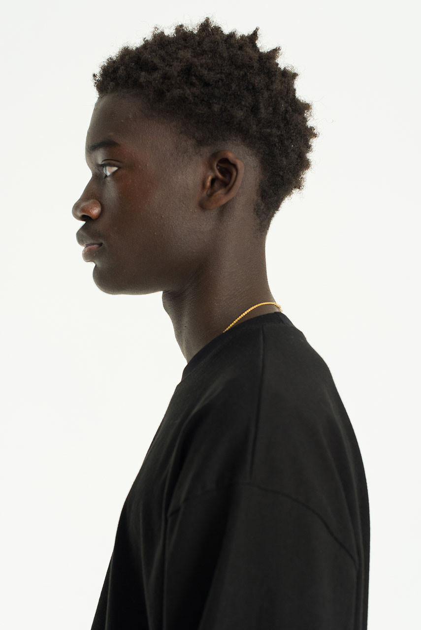 Menswear | Cropped Long-Sleeve Tee, Black