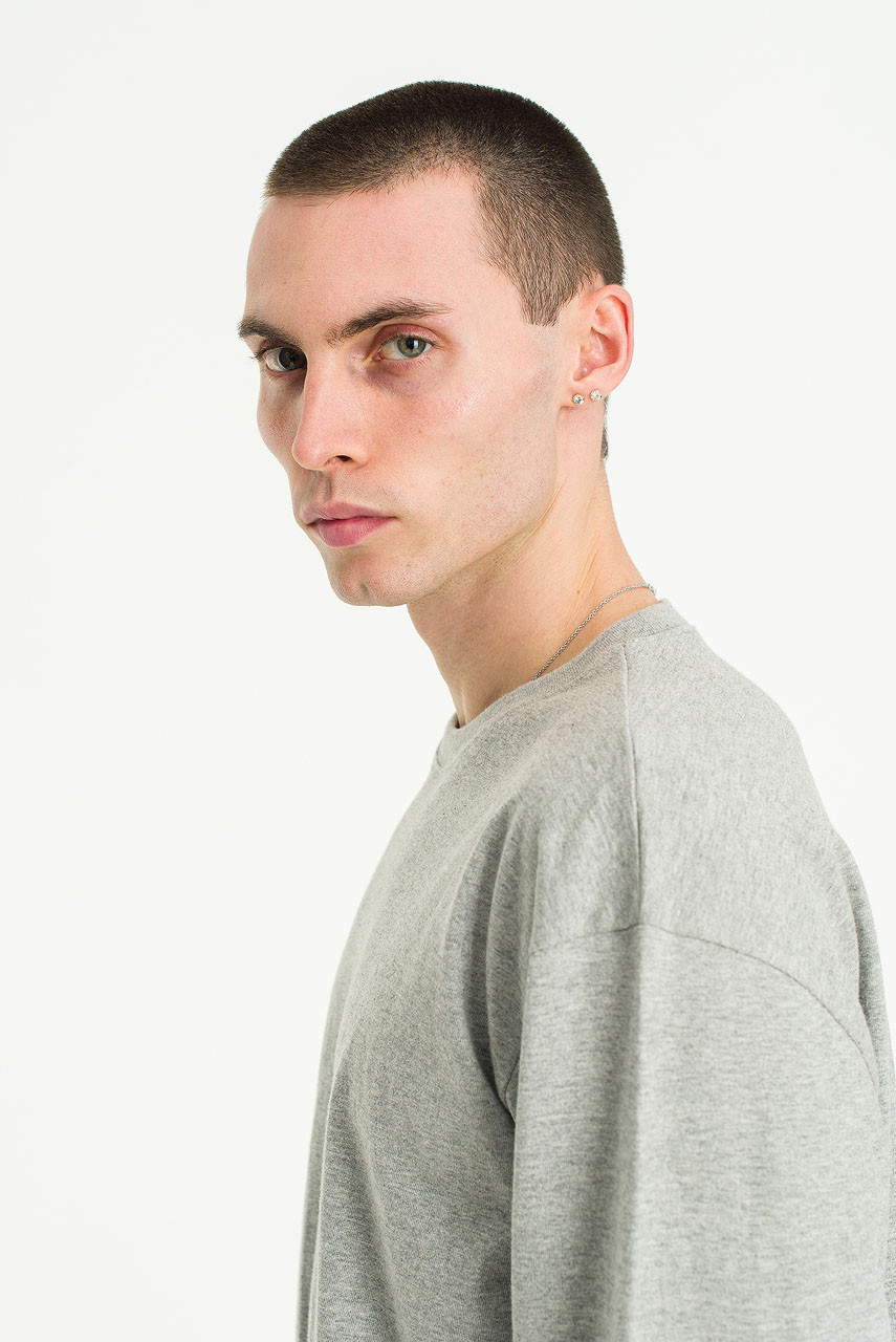 Menswear | Cropped Long-Sleeve Tee, Grey