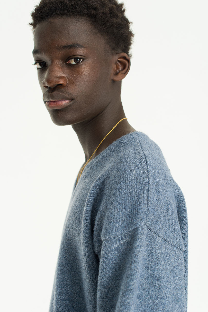 Menswear | Wool Blend V Neck Jumper, Blue