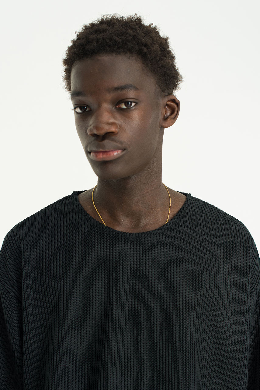 Menswear | Boat-Neck Knit, Black