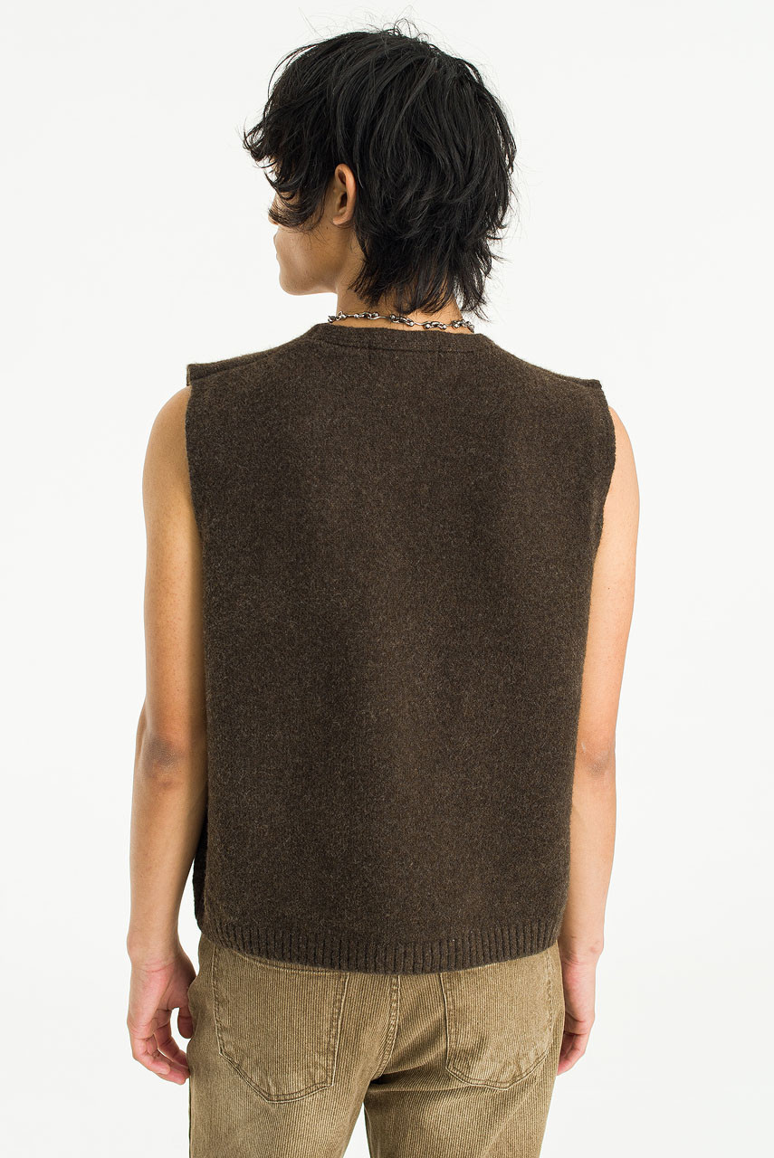 Menswear | Button-Front Vest, Brown