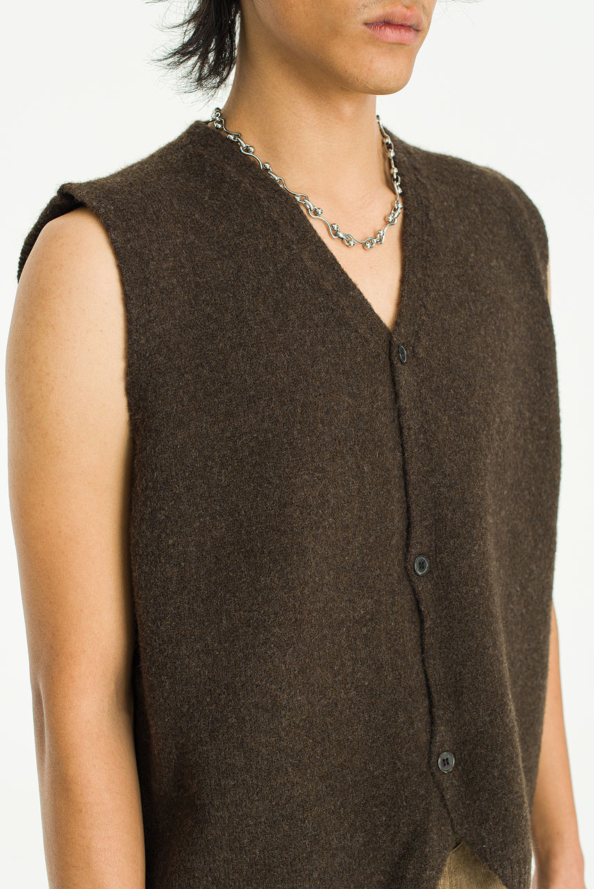 Menswear | Button-Front Vest, Brown