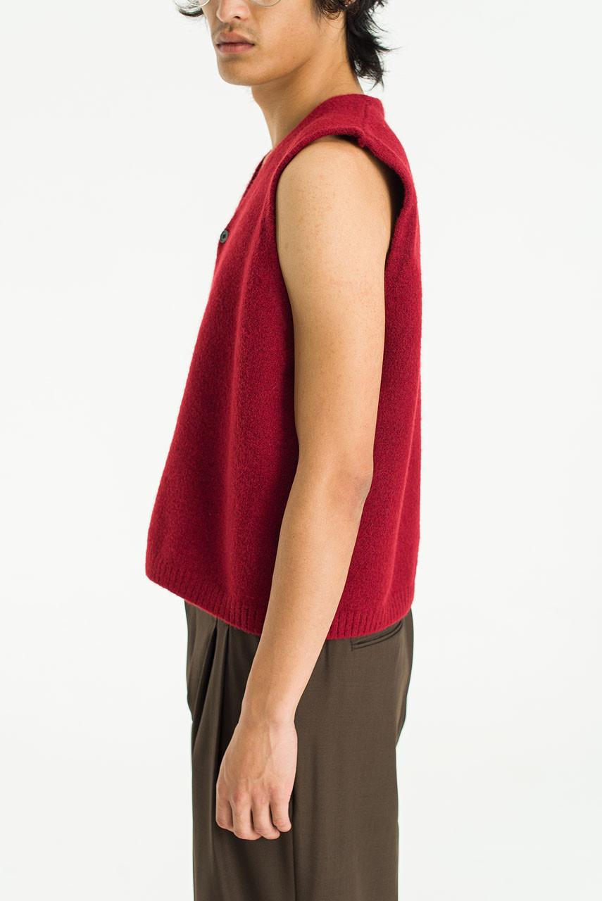 Menswear | Button-Front Vest, Red