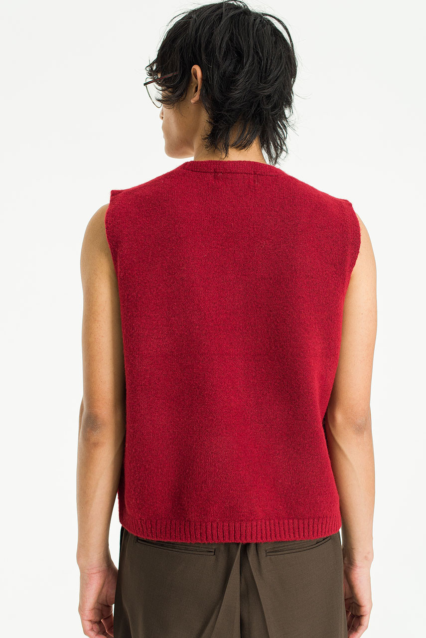 Menswear | Button-Front Vest, Red