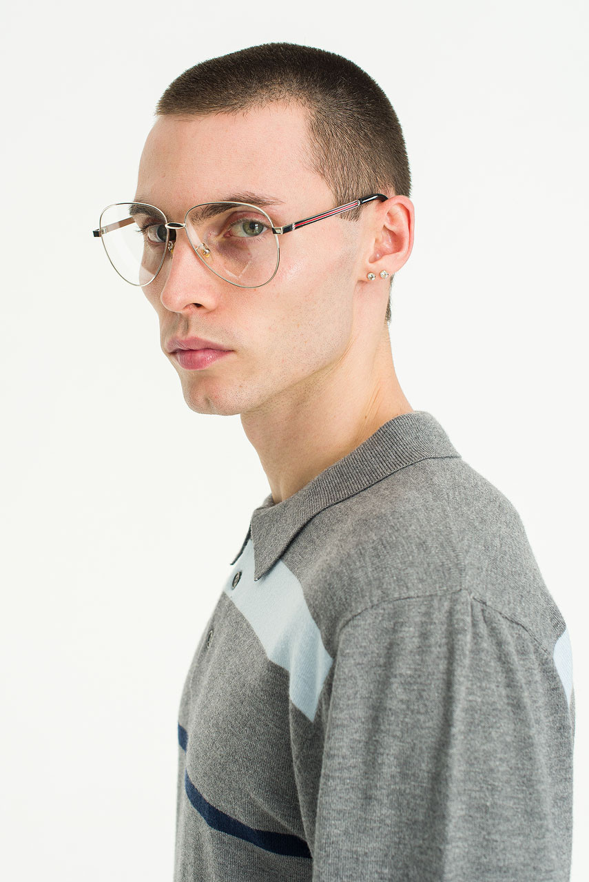 Menswear | Lightweight Cropped Rugby Knit, Grey