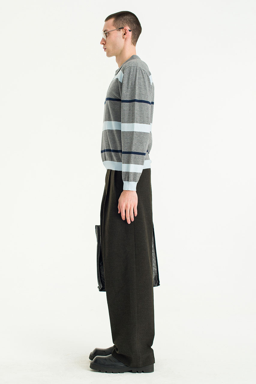 Menswear | Lightweight Cropped Rugby Knit, GreyMenswear | Lightweight Cropped Rugby Knit, Grey